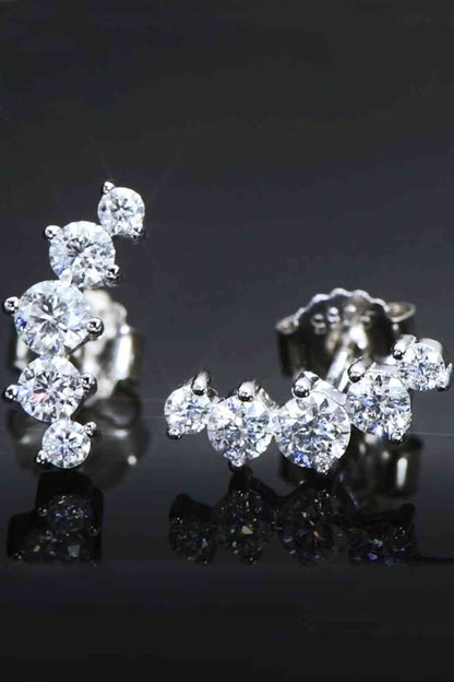 Moissanite Platinum-Plated Earrings (7500198215768)