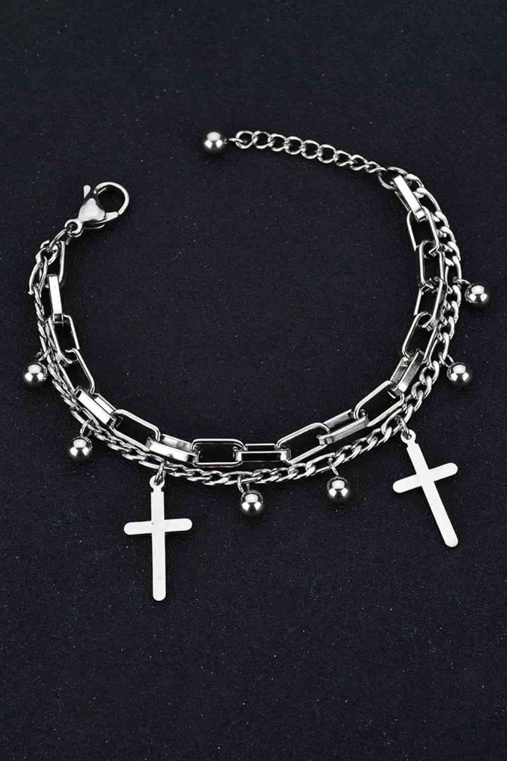 Crosses - Layered Stainless Steel Bracelet (7500203098200)