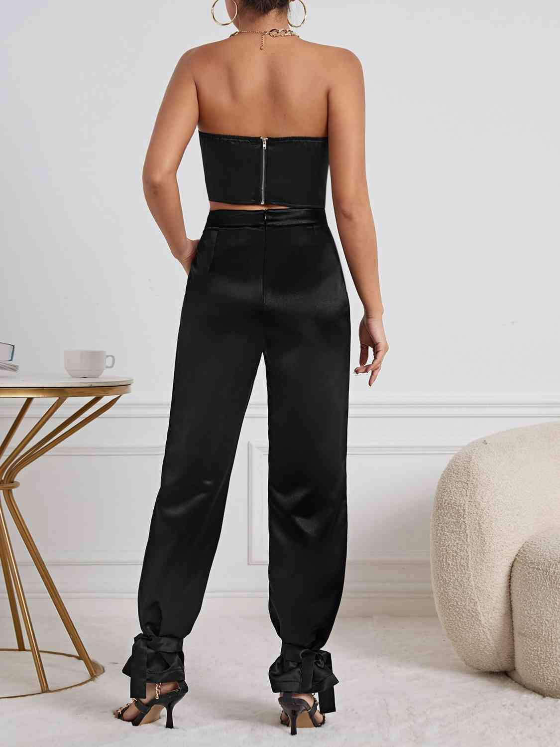 Knot-Detail Tube-Top & Pants Set (7484242690136)