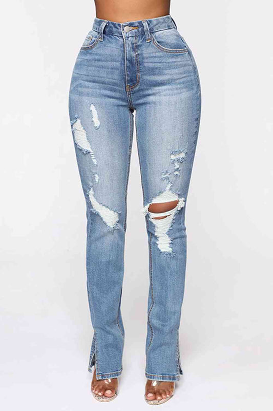 Distressed & Slit Jeans (7486622236760)