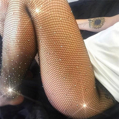 Sheer Mesh Diamond Romper Socks (7517779755096)
