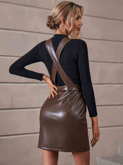 MARQUESA°N© - Criss-Cross Back Zip Up Overall Dress (7500874842200)
