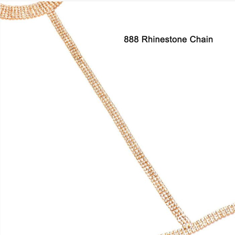 Chain Rhinestone - Chest Lace Necklace (7517781196888)