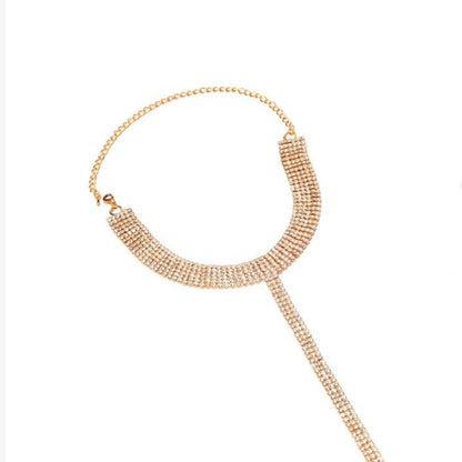 Chain Rhinestone - Chest Lace Necklace (7517781196888)