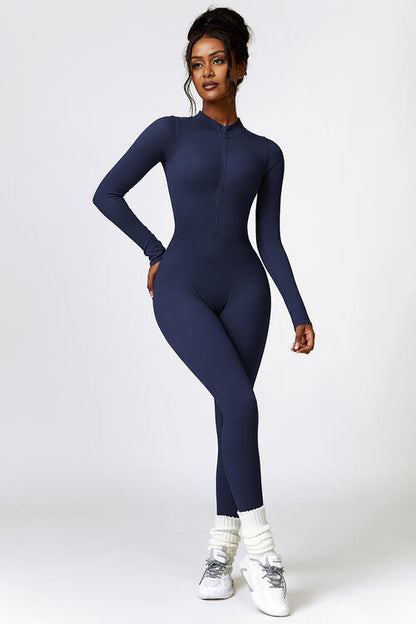 Jumpsuit Active - Half-Zip Long Sleeves Active Jumpsuit (7501002801240)