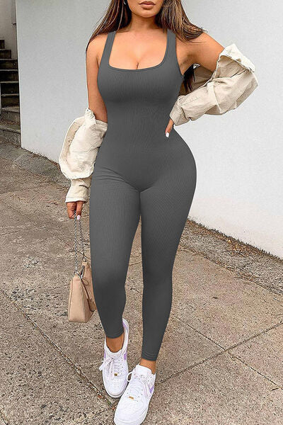 Square Neck Wide Straps Leotard