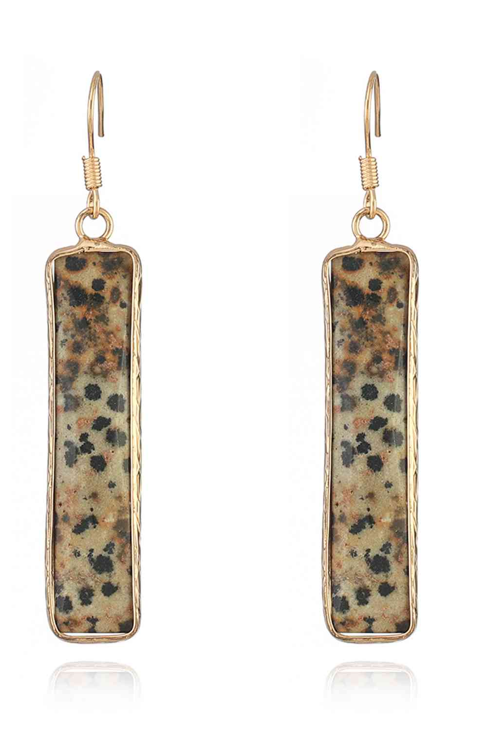 Natural Stone Drop Earrings (7499302928472)
