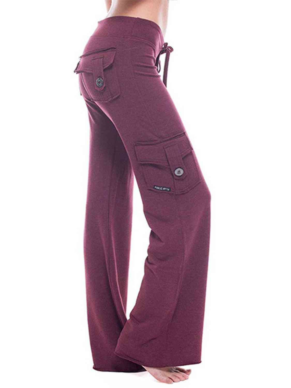Mid-Waist Pants With Pockets (7500880871512)
