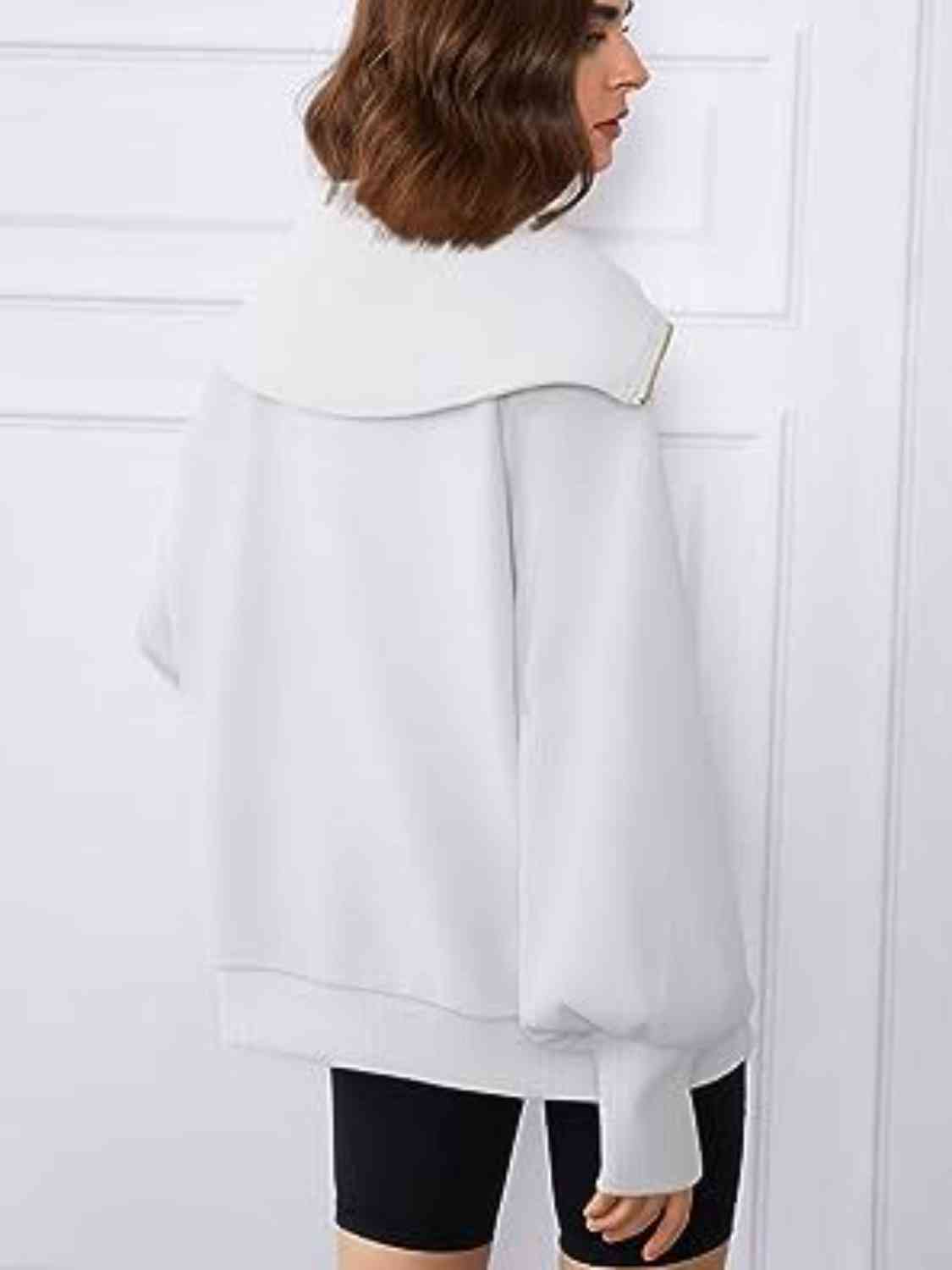 Oh My Lanta - Half-Zip Lantern Sleeves Top (7501315080280)