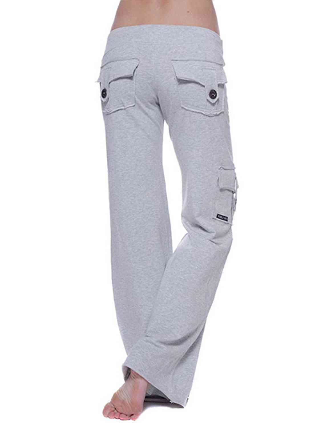 Mid-Waist Pants With Pockets (7500880871512)