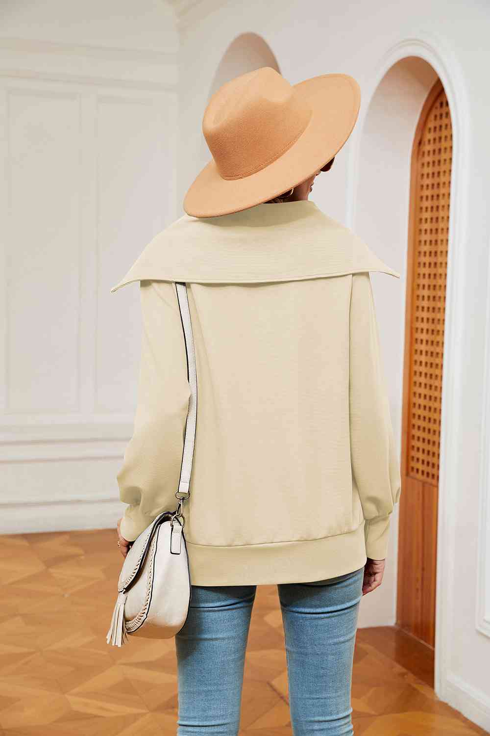 Collared - Half-Zip Collared Sweatshirt (7501332250712)