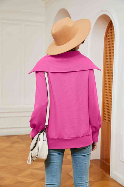 Collared - Half-Zip Collared Sweatshirt (7501332250712)