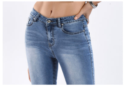 Women Denim Bell-Bottom Pants 3D Machine Embroidery Denim Women Autumn Denim Wide Leg Trousers Plus size (7525024563288)