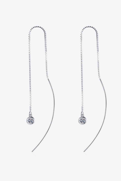 Moissanite 925 Sterling Silver Threader Earrings (7499319017560)