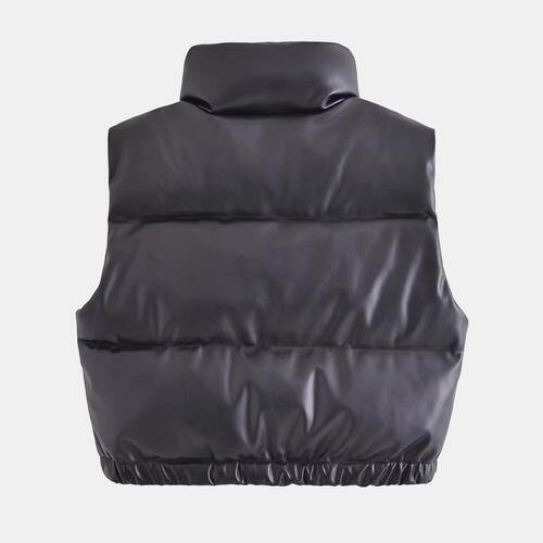 Gotta Have Drawstrings Puffer Vest - Zip-Up Drawstring Puffer Vest (7484290236504)