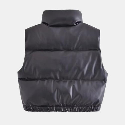 Gotta Have Drawstrings Puffer Vest - Zip-Up Drawstring Puffer Vest (7484290236504)