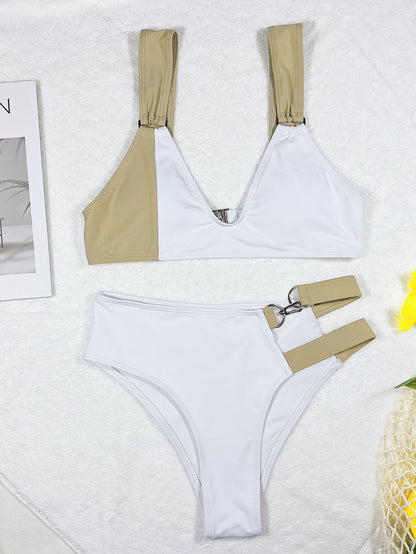 White & Tan Bikini Swimset (7516561703000)