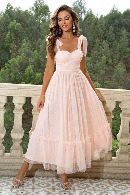 Sweetheart Neck Dress - Tie Shoulders (7515494252632)