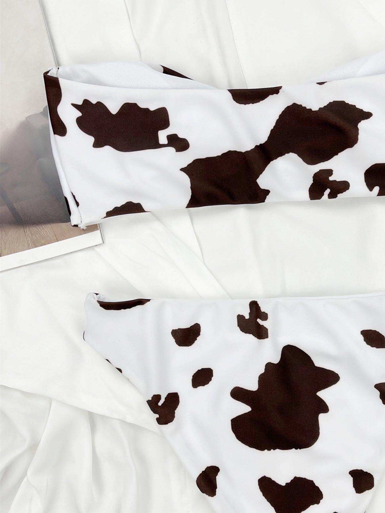Cow Print - Brown/White Swimsuit Bikini (7516534603864)