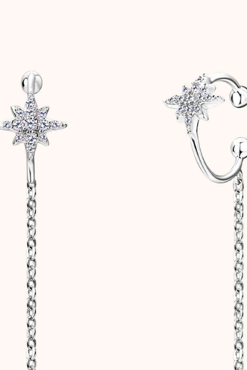 Moissanite 925 Sterling Silver Threader Earrings (7499301879896)