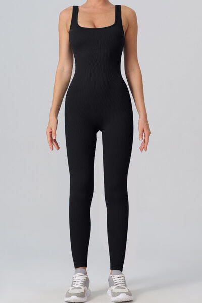 Square Neck Wide Straps Leotard