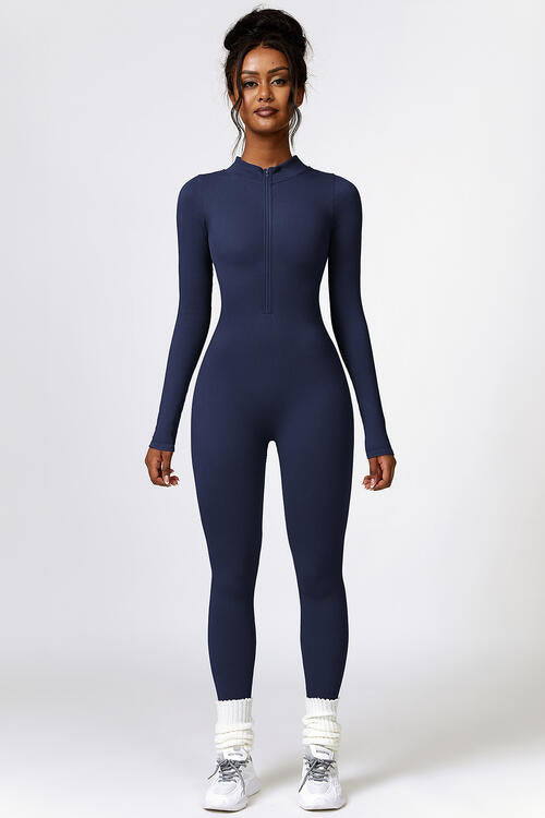 Jumpsuit Active - Half-Zip Long Sleeves Active Jumpsuit (7501002801240)