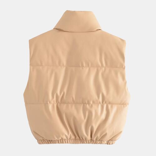 Gotta Have Drawstrings Puffer Vest - Zip-Up Drawstring Puffer Vest (7484290236504)