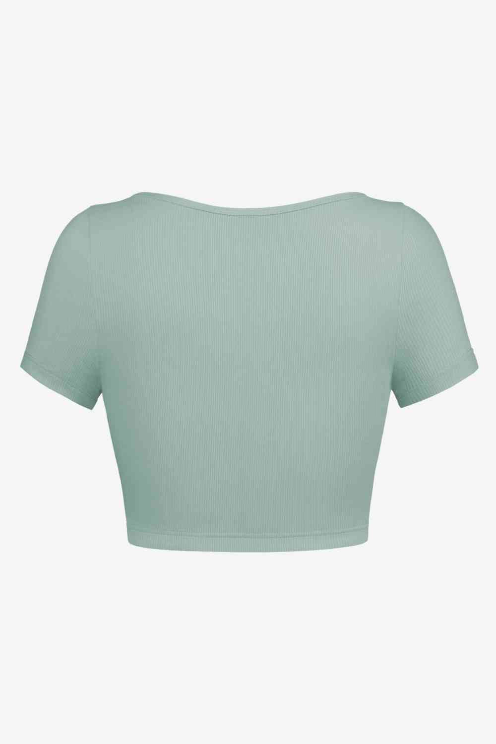 Square Neck Ribbed - Crop-Top (7501331234904)