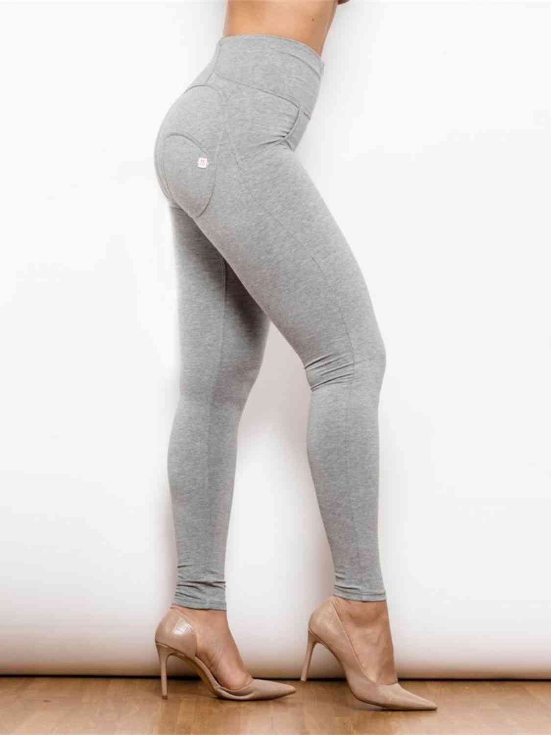 Apple/Mac Leggings Light Gray - Full Size Zip Detail High Waist Leggings (7500804063320)
