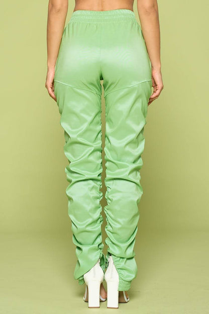 Leather Ruched Pants