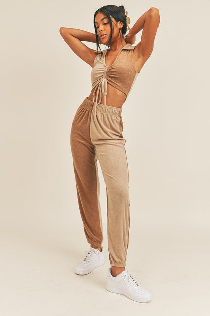 Two-Tone Color Two-Piece Set