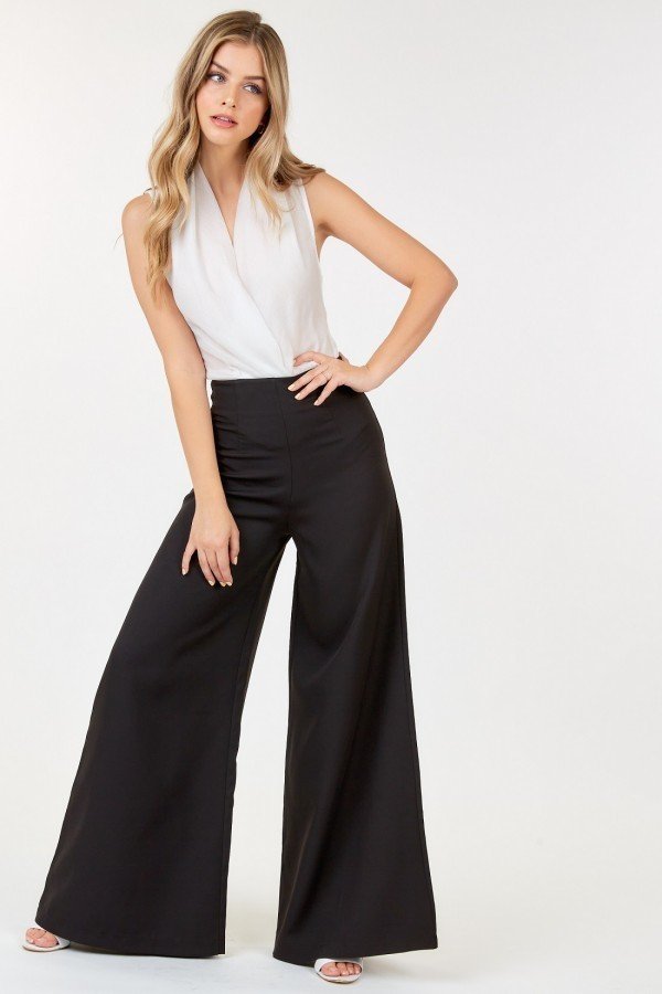 High-Waist Wide Leg Flare Pants
