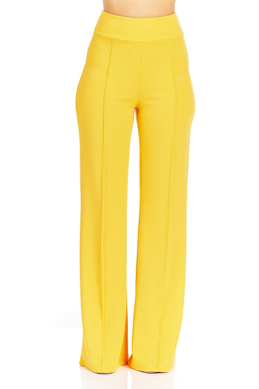 Front-Line Flared Pants - Yellow-Gold