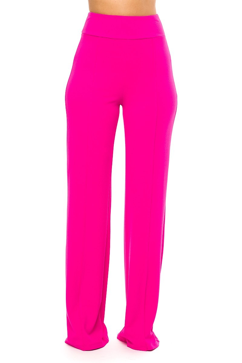 Front-Line Flared Pants - Dark Pink