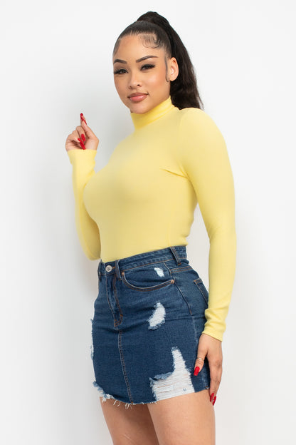 Mock Neck Long Sleeves Top