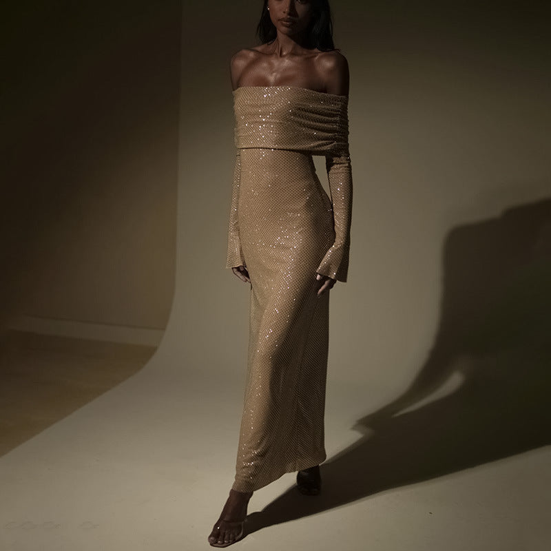 Maxi Slim - Elegant Panel Slim-Fit Maxi Dress (7516489449560)