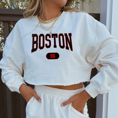 BOSTON Graphic Printing Cropped Long Sleeves Sweater (7517821632600)