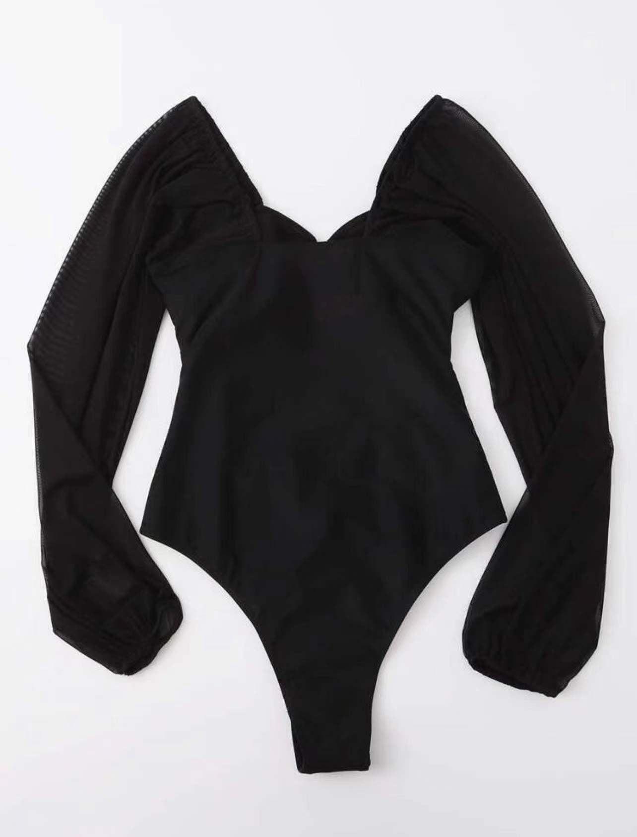 Long-Sleeves One-Piece Bikini (7516577923160)