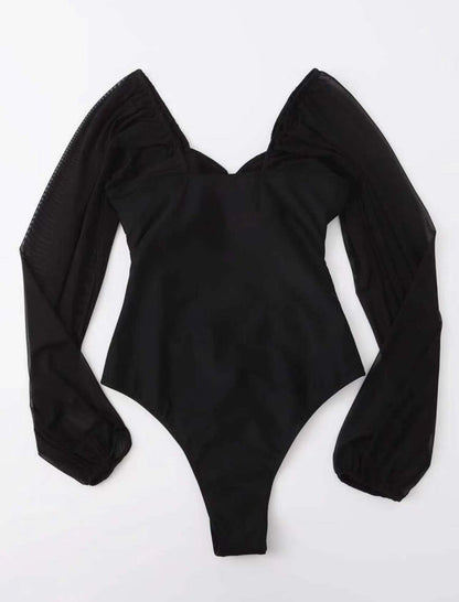 Long-Sleeves One-Piece Bikini (7516577923160)