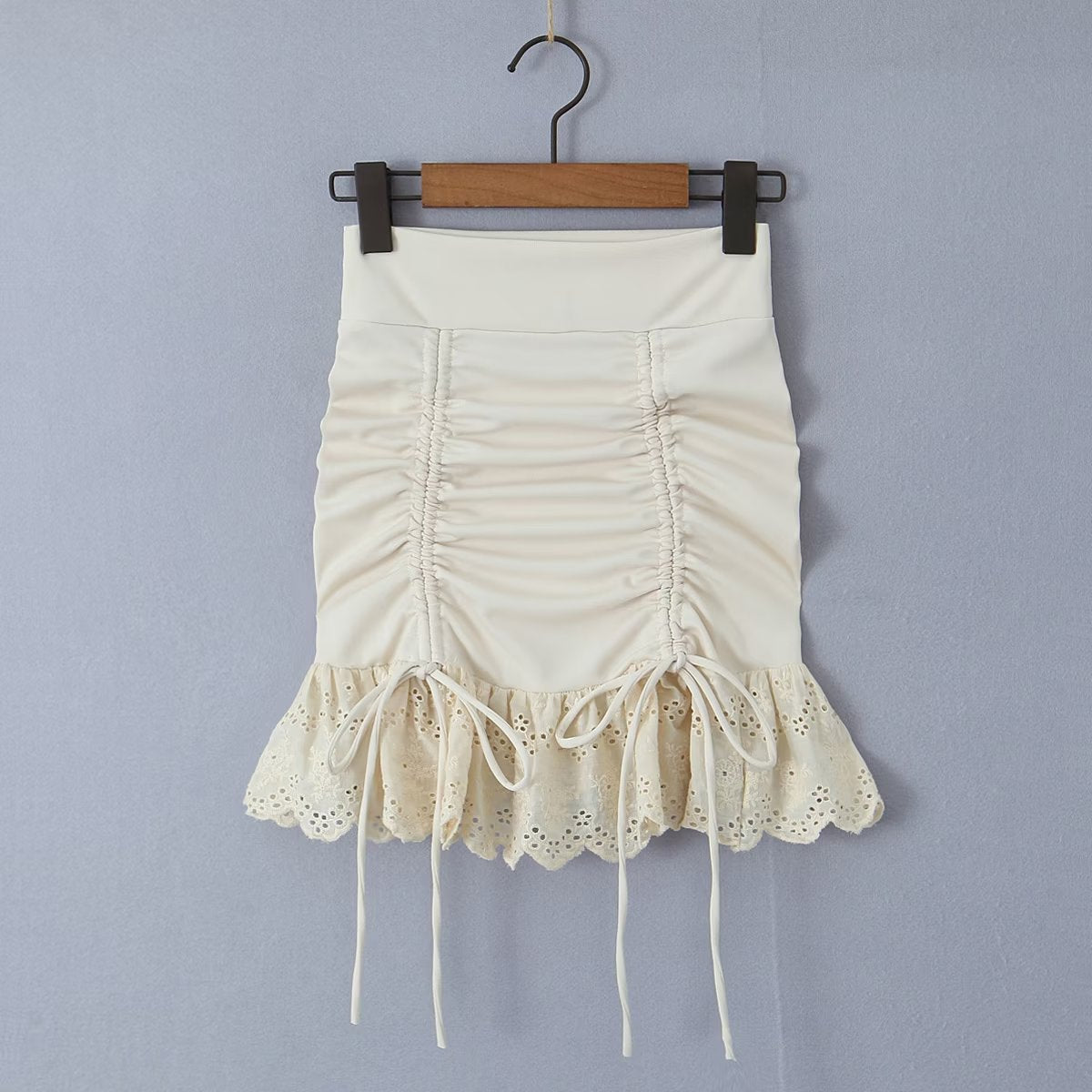 Drawstring Lace Hip Skirt