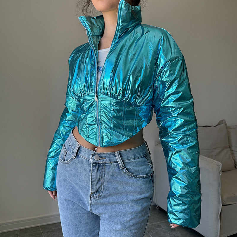 Metallic Locomotive - Asymmetrical Waist-Shaper Jacket (7516519333976)