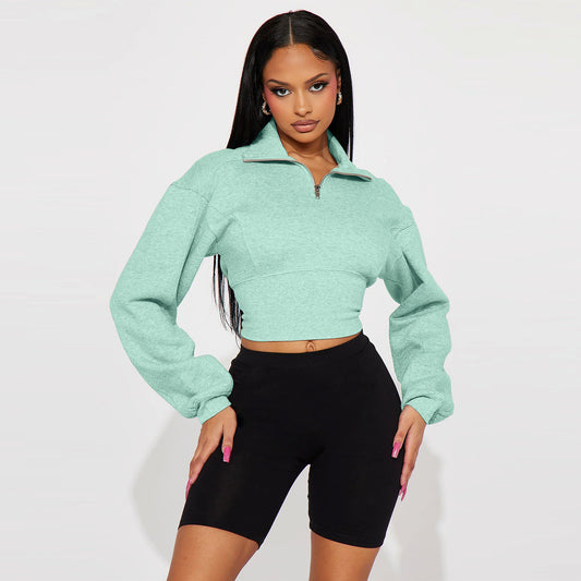 Waist-Sweater - Solid Color Long Sleeves (7517822189656)