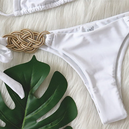 Hand-Woven Solid Color - Bikini (7516577857624)