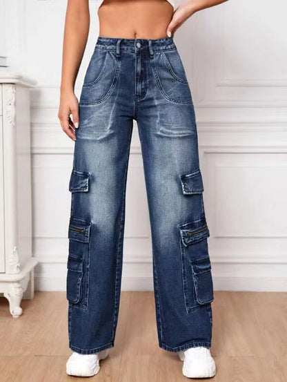 Multi-Pockets Tooling Denim Jeans