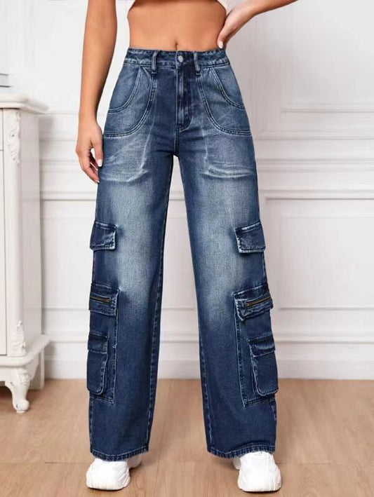 Multi-Pockets Tooling Denim Jeans