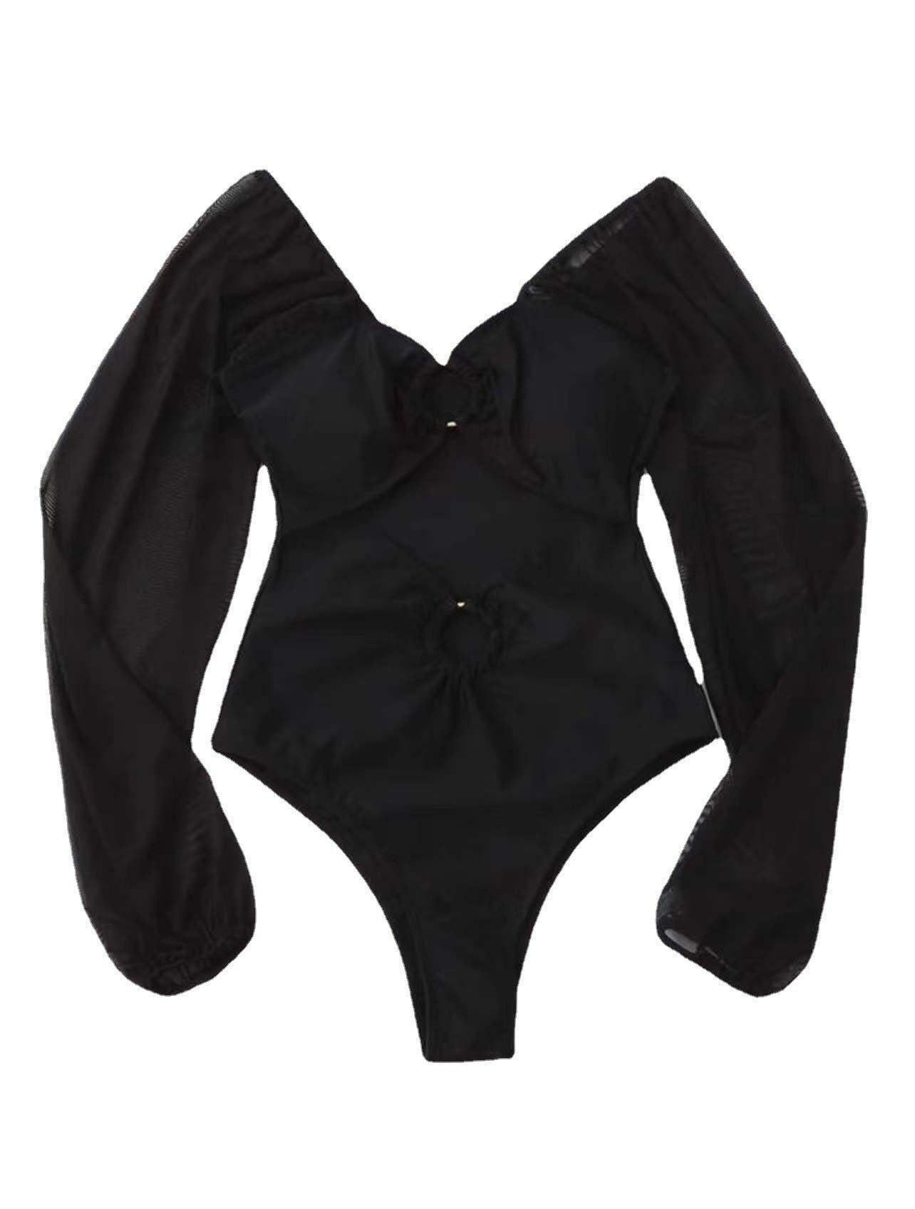 Long-Sleeves One-Piece Bikini (7516577923160)