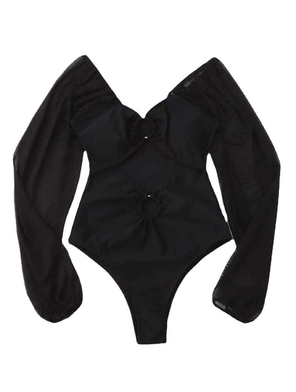 Long-Sleeves One-Piece Bikini (7516577923160)