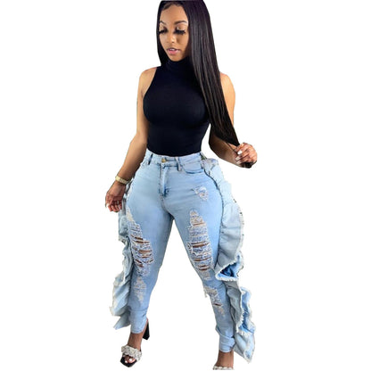 Plus-Size Distressed-Stretch Skinny Denim Jeans (7524741349464)