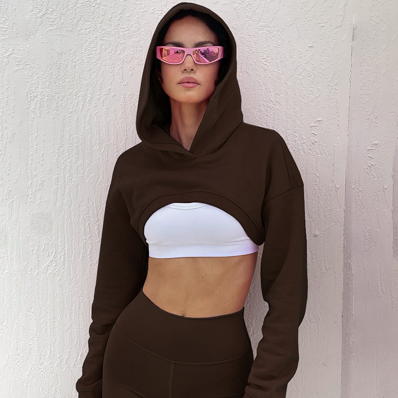 Top On - Asymmetric Cut-Out Hooded Sweater Top (7519155421272)