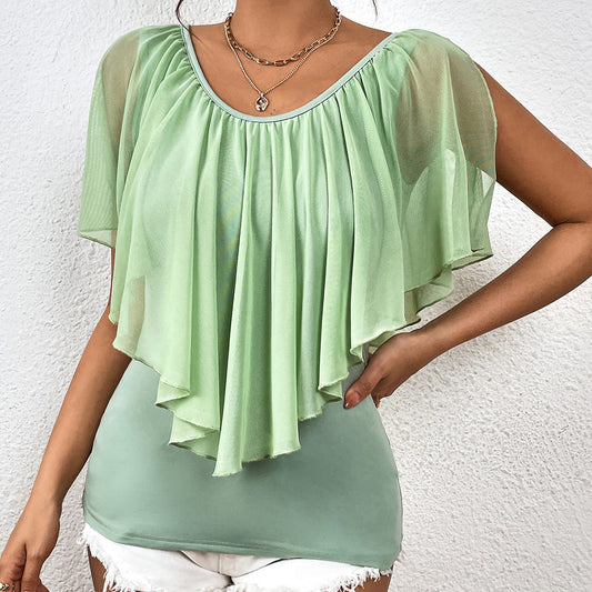 Thin Tousels - Diamond-Shaped Blouse (7518696439896)